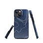 Blue Art Phone case for iPhone-15